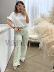 ELEGANCKIE SPODNIE Z ELASTYCZNEGO MATERIAŁU MATCHA 