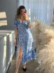 SUKIENKA ZOYA ZAPINANA NA GUZIKI W KWIATY CHABER