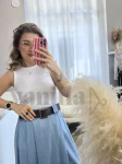 TOP BOKSERKA PRĄŻKOWANA BIAŁY 