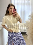 BAWEŁNIANY T-SHIRT BLOOM WANILIA 