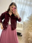KURTKA JEANSOWA KATANA BORDO