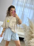 T-SHIRT LES CITRONS BEŻ