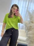 SWETER BAWEŁNIANY POLO ZIELONE JABŁUSZKO 