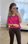 SWETER BAWEŁNIANY CLASSIC FUKSJA