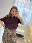 SWETER BAWEŁNIANY CLASSIC BAKŁAŻAN