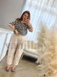 SPODNIE BALONY Z ELEGANCKIEJ TKANINY Z KIESZENIAMI BEŻ