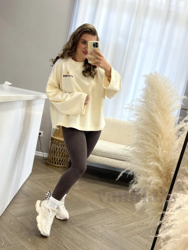 LEGGINSY KASZMIROWE CZEKOLADA