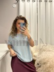 SWETER BAWEŁNIANY CLASSIC ZGASZONY BŁĘKIT