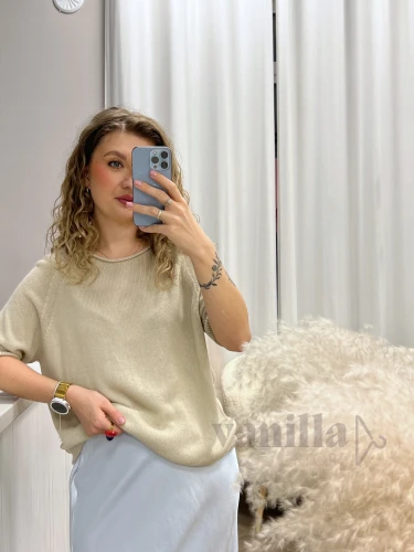 SWETER BAWEŁNIANY CLASSIC BEŻ