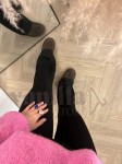 DZWONY MATERIAŁOWE Z PIONOWYM PRZESZYCIEM CZARNE